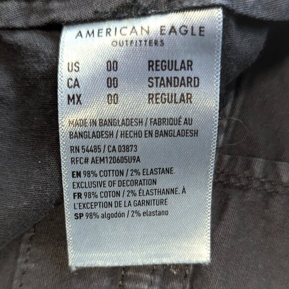 American Eagle Smokey Dark Blue Blue Size 00 Cargo Jogger Pants - Picture 2 of 15